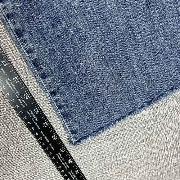 7 Seven For All Mankind Jeans Womens 30 Blue Pink Stitching A Pocket Flare Y2K - Picture 8 of 12